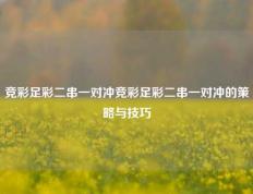 竞彩足彩二串一对冲竞彩足彩二串一对冲的策略与技巧