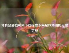 体育足彩竞彩网下载探索未来足球预测的无限可能