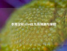 本周足彩16169任九场预测与策略