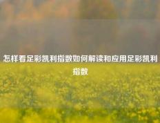怎样看足彩凯利指数如何解读和应用足彩凯利指数