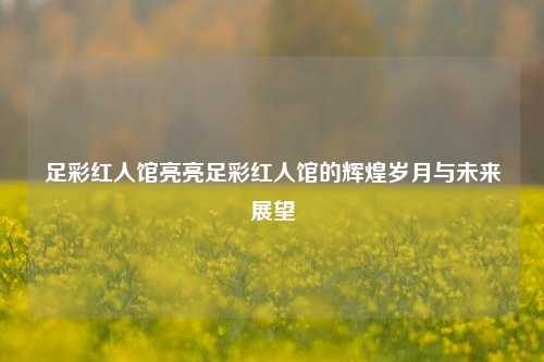 足彩红人馆亮亮足彩红人馆的辉煌岁月与未来展望