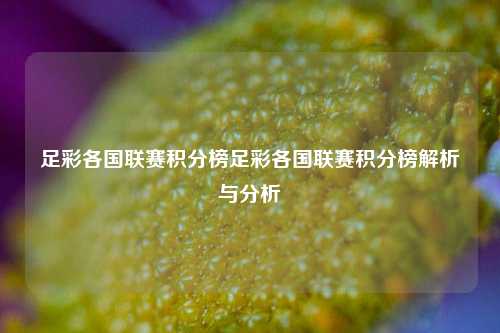 足彩各国联赛积分榜足彩各国联赛积分榜解析与分析