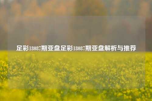 足彩18087期亚盘足彩18087期亚盘解析与推荐