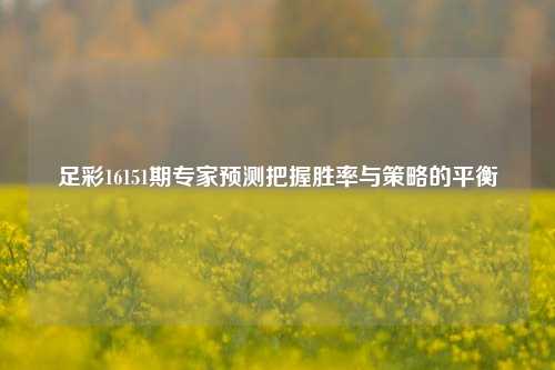足彩16151期专家预测把握胜率与策略的平衡