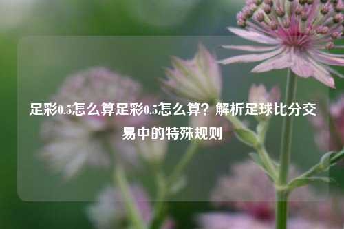 足彩0.5怎么算足彩0.5怎么算？解析足球比分交易中的特殊规则