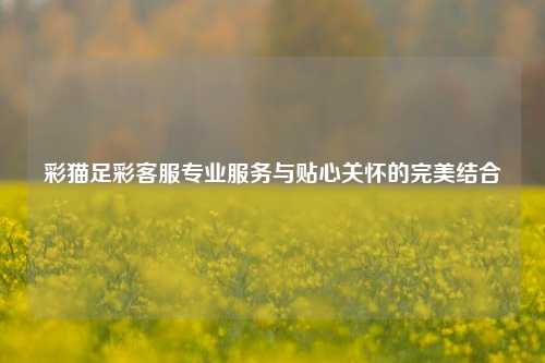 彩猫足彩客服专业服务与贴心关怀的完美结合